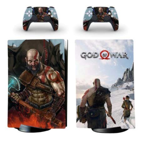 God of War PS5 Edición digital Skin Sticker Decal Cover para PlayStation 5 Consola y 2 controladores PS5 Skin Sticker Vinyl