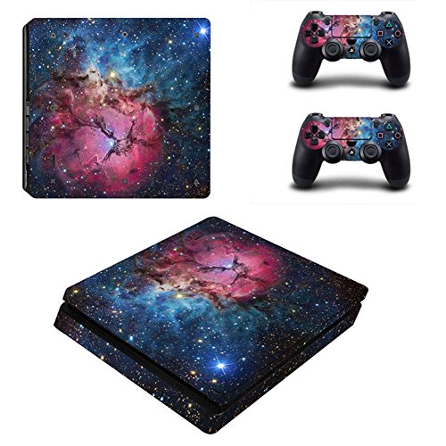 Happyit PS4 Slim Skin Sticker Pegatina Protectora de Piel Vinyl Decal para Sony Playstation 4 Slim Consola + 2 Protectores de Pantalla (C) (C8)