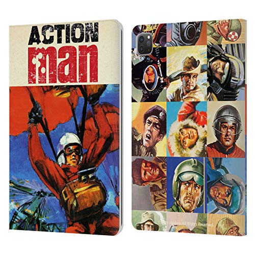 Head Case Designs Oficial Action Man Paracaídas Clásicos Carcasa de Cuero Tipo Libro Compatible con Apple iPad Pro 11 (2020)