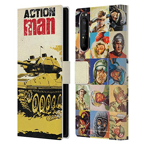 Head Case Designs Oficial Action Man Tanque Clásicos Carcasa de Cuero Tipo Libro Compatible con Sony Xperia 1 II