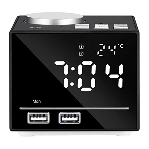 Houkiper Nueva Versión Mejorada K3 Multifunción Smart Digital Clock Bluetooth Speaker