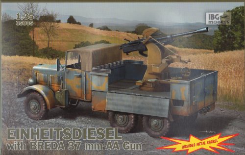 IBG MODELS Einheitsdiesel Military Vehicle with Breda 37mm AA Gun