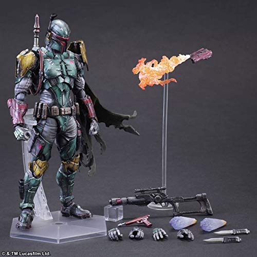 ioth Anime Star Wars Bounty Hunter Boba Fett Modelo Muñeca de Juguete Adorno 27cm