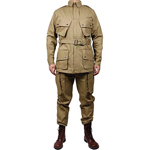 JXS WW2 EE.UU. M42 Paracaidista Uniforme, 100% algodón Transpirable Tela - EE.UU. Militar Uniforme de la Chaqueta/Top Traje Múltiple Tamaño