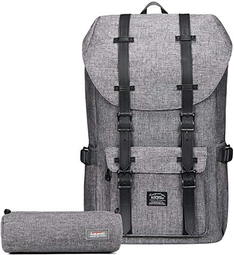 KAUKKO Mochila tipo casual Compartimento para 15" Portátil, 22,4 litros, Gris, (Paquete de 2)