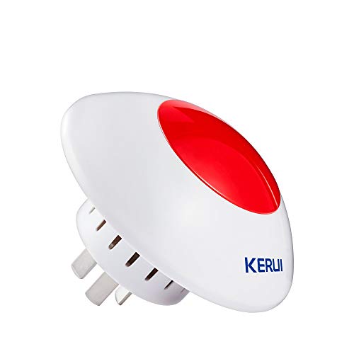 KERUI J009 Sistema de Alarma Antirrobo de Sirena Intermitente Fuerte para Interiores Inalámbrica-Sirena Exterior Inalámbrica para Seguridad en el Hogar 110dB