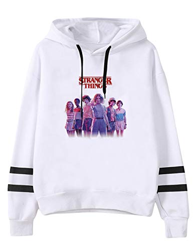 KIACIYA Sudadera Stranger Things Niña, Sudadera Stranger Things 3 Mujer con Capucha Unisex Hombres Adolescente Chicas Deporte Béisbol Casual Impresión Series de Television Regalos Streetwear (10,S)