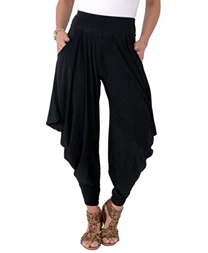 KRISP 8328-BLK-10 (Pantalones Harem Negros)