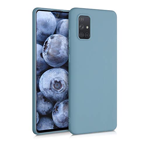 kwmobile Funda Compatible con Samsung Galaxy A71 - Carcasa de TPU Silicona - Protector Trasero en Gris frío