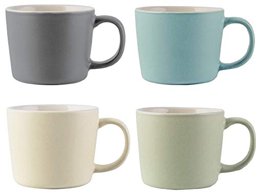 La Cafetière, Conjunto de tazas de café exprés ideal para regalo, Multicolor, 4 piezas