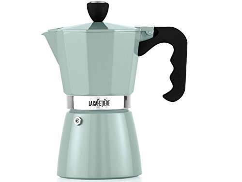 La Cafetiere - Percolador de café espresso clásico (6 tazas), color negro, pistacho, 6 tasses