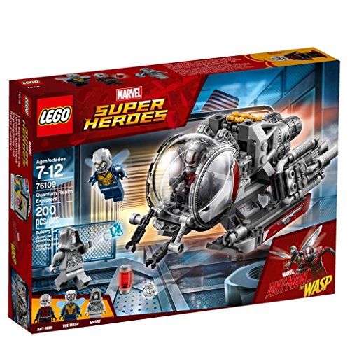 LEGO Super Heroes Exploradores del Reino Cuántico, juguete de construcción, incluye minifiguras de La Avispa, Ant-Man y Ghost (76109)