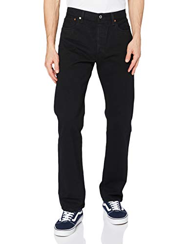 Levi's 501 Original Fit Jeans Vaqueros, Black 0165, 30W / 32L para Hombre