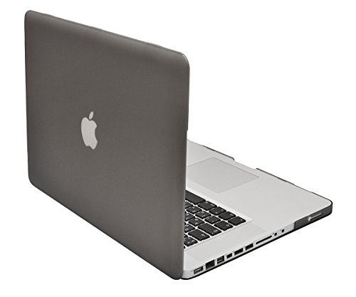 Lilware Smooth Touch Ultra Slim - Carcasa de plástico Duro Mate para MacBook Pro de 2ª generación A1278 de 13,3", Color Gris y Semitransparente