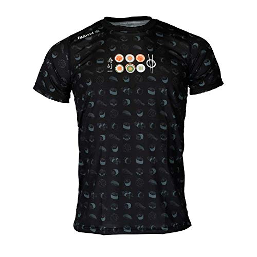 Luanvi Camiseta de Manga Corta Estampado Sushi Edición 2019, Hombre, Multicolor, L