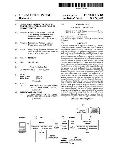 Method and system for global logoff from a web-based point of contact server: United States Patent 9800614 (English Edition)