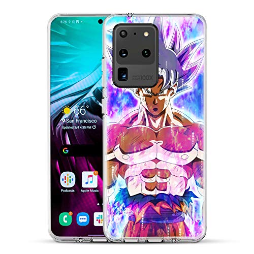 MIM Global Dragon Ball Z Super GT Protectores Case Cover Compatible para Samsung S Series (Samsung S20 Ultra, Goku)