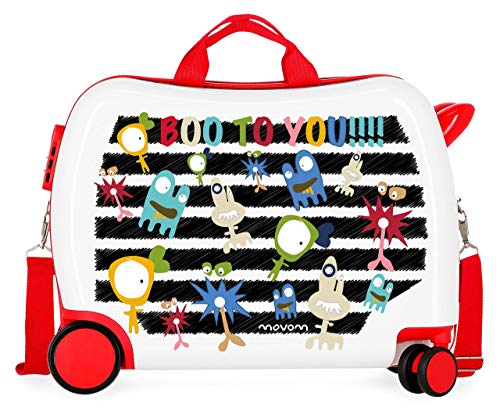 Movom Happy Time Maleta Infantil Multicolor 50x38x20 cms Rígida ABS Cierre combinación 34L 2,1Kgs 4 Ruedas Equipaje de Mano