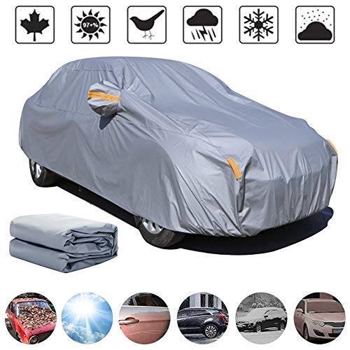 Muchkey Cubierta de Coche Impermeable para Chevrolet Monte Carlo Anti-UV Transpirable Resistente al Polvo Lluvia Rasguño Nieve al Aire Libre (Amarillo)