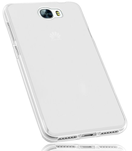 mumbi Funda Compatible con Huawei Y6 II Compact Caja del teléfono móvil, Blanco Transparente