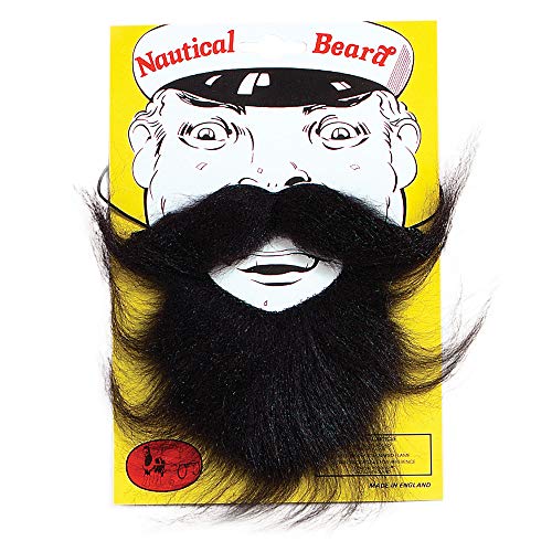 NEW BLACK BEARD NAUTICAL SAILOR PIRATE FANCY DRESS (accesorio de disfraz)