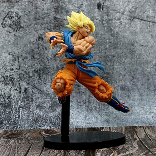 Nobranded 25 cm Dragon Ball Super película Broly Tag Luchadores Goku Vegeta SSJ Pelo Azul Figura Brinquedos PVC Figura de acción Juguetes Regalo para niños-Goku B