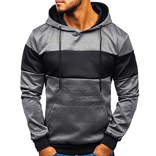 Nuevo Otoño Invierno Cosiendo Ocio Deportes Hombre Sudadera con Capucha Suelto Cómodo Bolsillo Sudaderas Tops Abrigo Outwear Cardigan Ropa Deportiva Hombre Jersey MEIbax