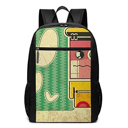 OMNVEQ Mochila Escolares Game Boy Triste, Mochila Tipo Casual para Niñas Niños Hombre Mujer Mochila para Ordenador Portátil Viaje