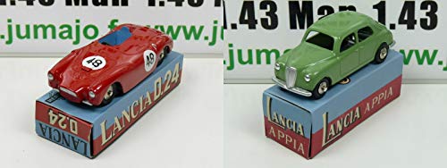 OPO 10 - Lote de 2 Autos Lancia D24 + Lancia APPIA Primera Serie 1:48 Colección Mercury de Hachette (MY04 + MY07)