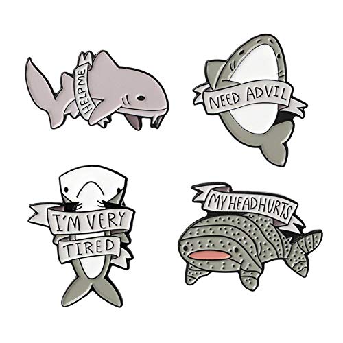 PCBDFQ Broche De Party Time Pins Slot Whale Dog Cat Pig Broches Bolsa Ropa de Solapa Pin Insignia Joyería de Dibujos Animados Lindo Regalo