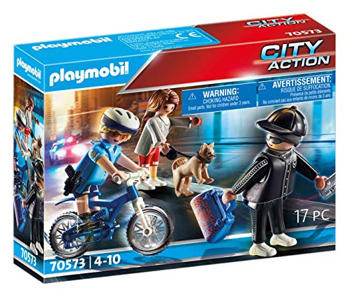 PLAYMOBIL Bici Policial: persecución del carterista (70573)