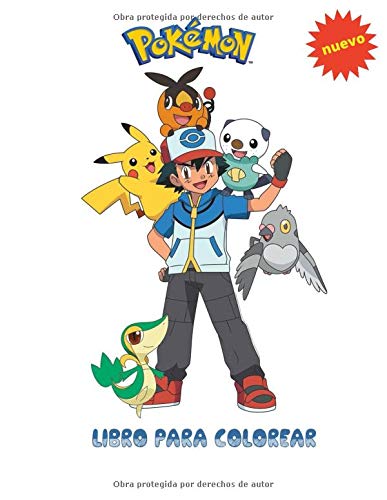 Pokemon Libro Para Colorear: Libros colorear niños Pokemon (no oficial)