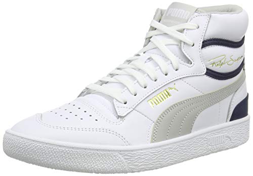 PUMA Ralph Sampson Mid, Zapatillas Unisex Adulto, Blanco (P White/Gray Violet/Peacoat), 36 EU