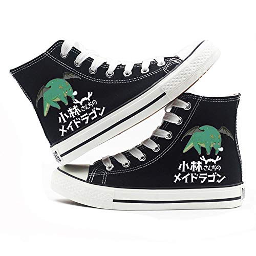 pZgfg Zapatos De Lona The Dragon Maid of The Kobayashi Clan Anime Hombres Mujeres Zapatos Altos Canvas Shoes Mujer 40