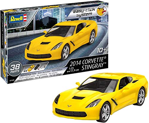 Revell-2014 Corvette Stingray, Escala 1:25 Kit de Modelos de plástico, Multicolor, 1/25 (Revell 07449 7449)