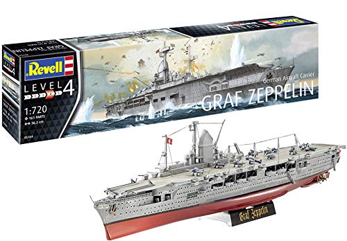 Revell-German Aircraft Carrier GRAF ZEP, Escala 1:720 Kit de Modelos de plástico, Multicolor, 1/720 05164 5164