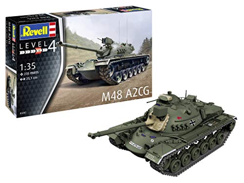 Revell GmbH Revell 03287 3287 1:35 M48 A2CG Kit de Modelo de plástico, Multicolor, 1/35