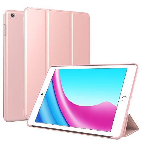 RKINC Funda para iPad Mini 5, piel sintética con función atril y función atril para Apple iPad Mini 5 (2019 modelo 5ª generación), color rosa