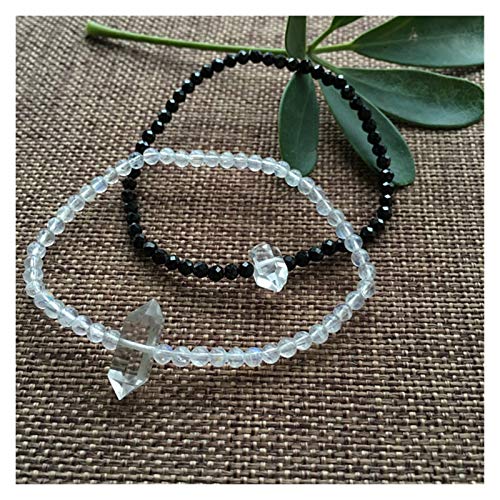 robots master Natural Original Ecológico Doble Punto Brillante Pulsera de Diamante Femenino Helge Crystal Double Punteado Cristal para Ayudar a Dormir.