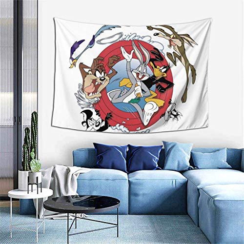 shibeili Looney Tunes Tapicería de Nuevo en acción Decoración única para Dormitorio Sala de Estar Colgante de Pared Hogar Dormitorio Arte Fiesta Apartamento Manta Tapices 60X40 Pulgadas