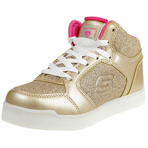 Skechers Energy Lights: E-Pro Glitter Glow, Zapatillas Altas para Niñas, Dorado (Gold Gld), 33 EU