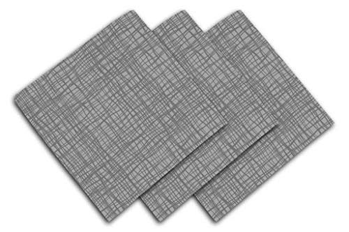 Soleil d'ocre Lote de 3 servilletas de Mesa 45 x 45 cm Galaxy Gris