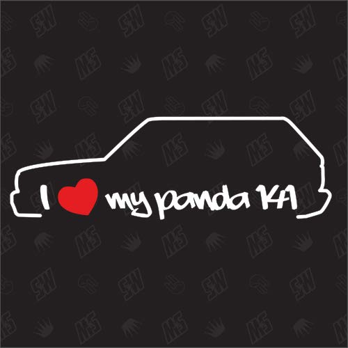 speedwerk-motorwear I Love My Panda 141 - Pegatina para Fiat 1980-2003