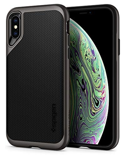 Spigen Funda Neo Hybrid Compatible con iPhone XS y Compatible con iPhone X - Bronce Gris