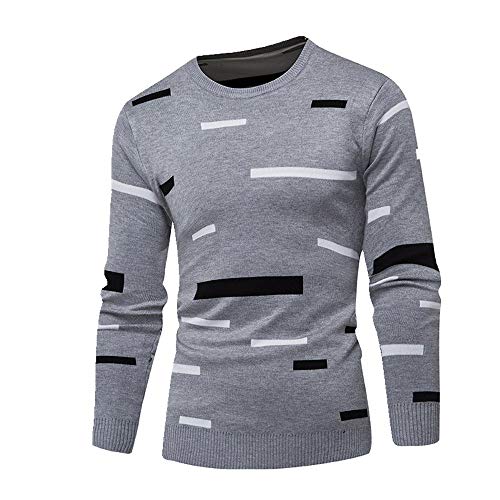 Suéter de cuello redondo casual para hombre U/A Gris gris XL