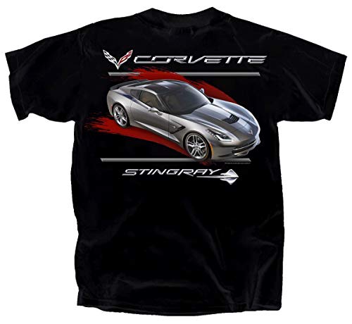 TAILAD Joe Blow Grey C7 Corvette Stingray with Red Streak T-Shirt