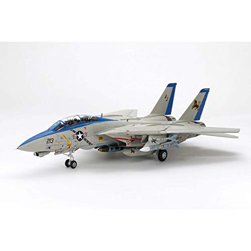 Tamiya 61118 Grumman F-14D Tomcat-Maqueta (Escala 1:48, plástico), Color Plateado (TAM61118)