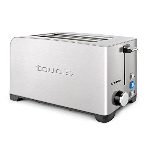 Taurus Mytoast Duplo Legend Tostador, 1400 W, Acero Inoxidable, 2 Ranuras, Gris