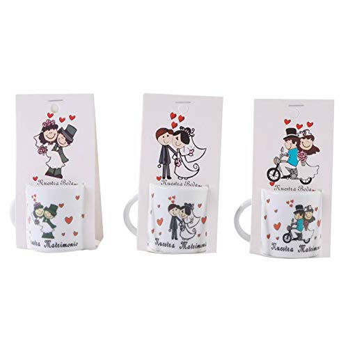 Taza Frases Nuestra Boda, presentada en Blister de cartón - Originales tazas para invitados de bodas Mug para detalles de bodas