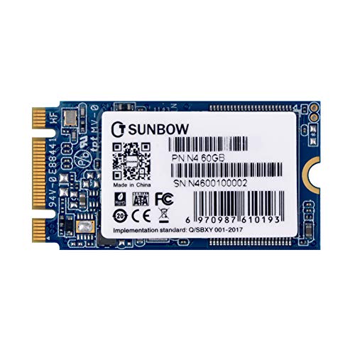 TCSUNBOW M.2 2242 60GB 64GB SSD NGFF 60GB 64GB Solid State Drive Disk for Ultrabook Desktop PCs and Mac Pro (22 * 42mm) (N4 64GB)